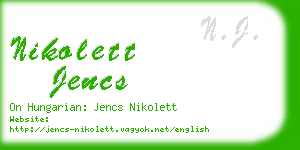 nikolett jencs business card